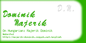 dominik majerik business card